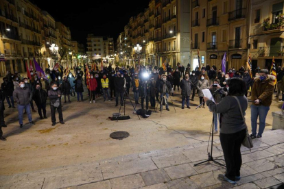 Imatge de la concentració a la plaça de la Font.