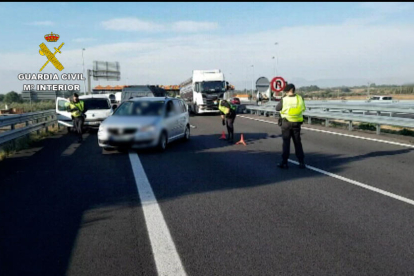 Imagen del control policial.