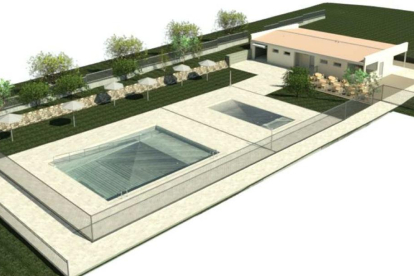 Imatge virtual del projecte de la futura piscina muniicpal de Rodonyà.