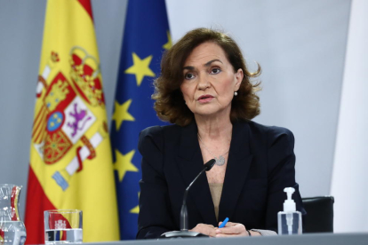 La vicepresidenta primera del gobierno español, Carmen Calvo, en una imagen de archivo.