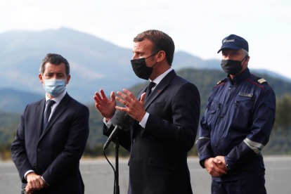El presidente francés, Emmanuel Macron, en un acto pasado en Pertús.