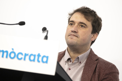 El president del PDeCAT, David Bonvehí, en una roda de premsa per valorar els resultats de la formació a les eleccions.