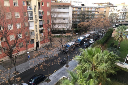Efectivos de los Mossos d'Esquadra durante el operativo en Salou.