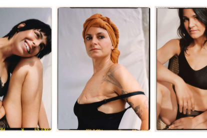 Imatge d'alguns dels models de la col·lecció de Mango per a dones amb un sol pit.