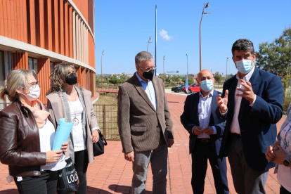 El alcalde de Tarragona, Pau Ricomà, el delegado del Gobierno, Òscar Peris, y el gerente de la Región Sanitaria Campo de Tarragona, Ramon Descarrega.