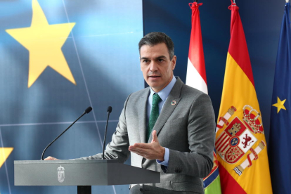 Pla mitjà del president del govern espanyol, Pedro Sánchez, en una imatge d'arxiu.