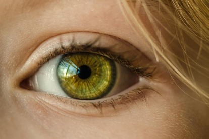 Imagen de archivo de un ojo verde.