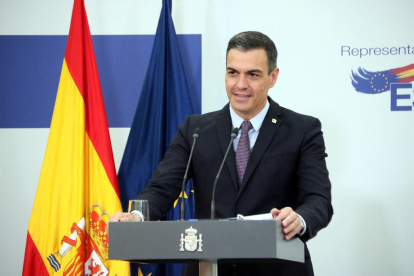 Pla mitjà del president del govern espanyol, Pedro Sánchez.