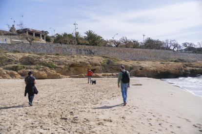 Imagen del tramo final de la playa del Miracle donde los bañistas podrán ir con su perro.