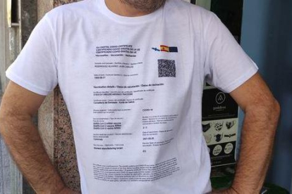 La camiseta con el certificado covid