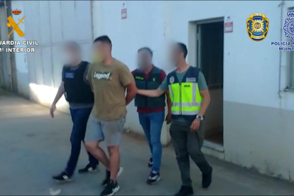 Imatge d'un dels detinguts en col·laboració amb la policia portuguesa.
