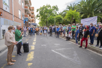 Imagen de la concentración de protesta de este jueves.