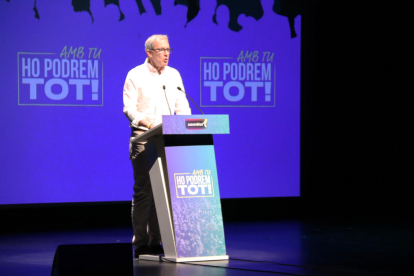 El vicepresident de l'ANC, David Fernàndez, durant l'acte de l'entitat a Cornellà.