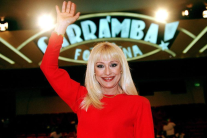 Imatge d'arxiu de Raffaella Carrà de l'any 1998 quan presentava un 'show' a la televisió italiana.