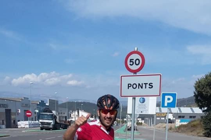 Marc Marruecos en su llegada a Ponts.