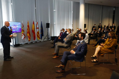 Imatge del rei Felip VI en l'acte d'inauguració del MWC.