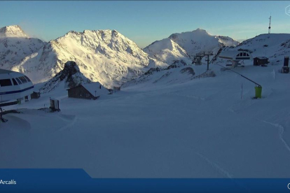 Vista de ayer de la estación de esquí Ordino Arcalís
