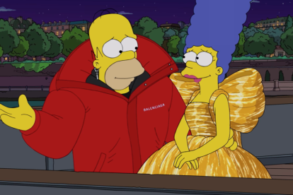 Una escena del capítol que comparteixen Balenciaga i 'Los Simpson'.