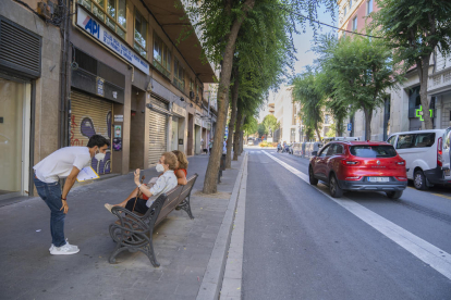 Imagen de la calle Canyelles, que se transformará en una zona exclusivamente de peatones.