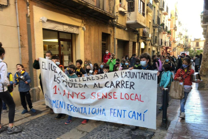 Imatge de la manifestació de l'agrupació Fent Camí.