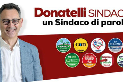 Imagen de un cartel electoral de Antonio Donatelli.