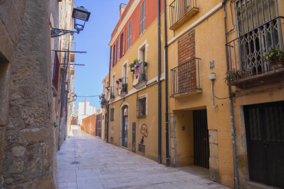 Imatge d'arxiu del 27 de juliol d'un pis tapiat al número 17 del carrer dels Ferrers, a la Part Alta, després d'un intent d'ocupació.