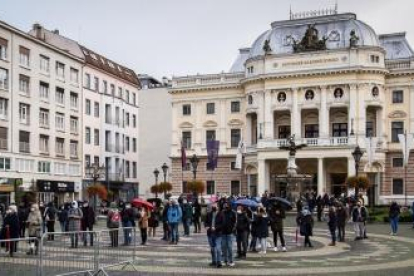 Imagen de archivo de una plaza en Eslovaquia.