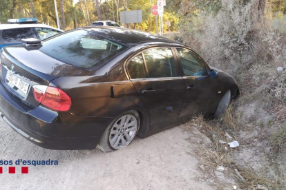 Estado del vehículo accidentado en Caldes de Malavella.
