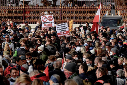 Imatge de les protestes a Viena.