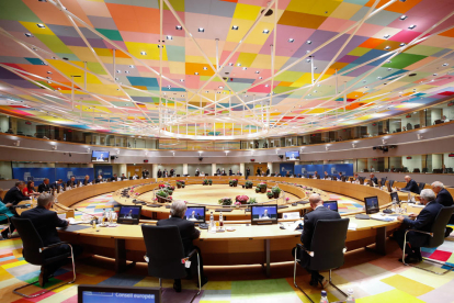 Pla general de la cimera del Consell Europeu.