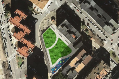 Imatge del projecte previst per remodelar la plaça de la 5a promoció.