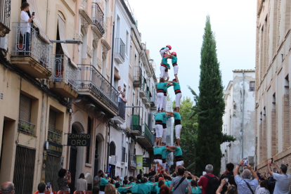 Los Castelleros de Vilafranca levantando un 3 de 7 en la primera actuación completa después de dos años de parada