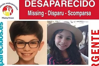 Cartell d'alerta per trobar els dos menors que havien estat segrestats.