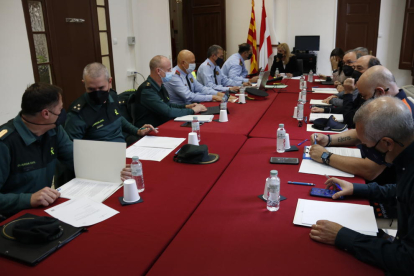 Plano general de la Junta Local de Seguridad en el Ayuntamiento de Valls.