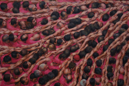 'Mans i braços vermells', finalista del premio de pintura 'Juan Francés' 2021 de Xàtiva.