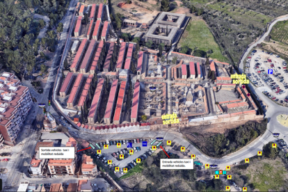 Señalización del dispositivo de tráfico en Tarragona para Todos los Santos.