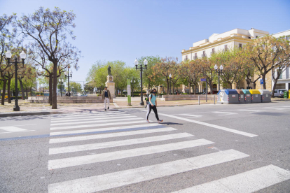 Imatge de la plaça dels Carros, que experimentarà un canvi amb el projecte.