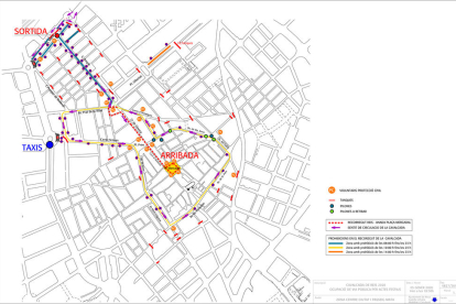 Plano de las afectaciones de tráfico con motivo de la Cabalgata de Reyes.