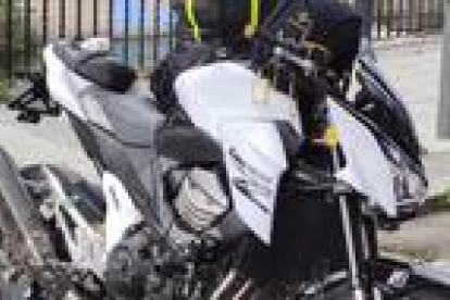 Una de las motos robadas la noche del lunes.