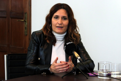 la consellera de la Presidència, Laura Vilagrà, durant una entrevista amb l'ACN al seu despatx.