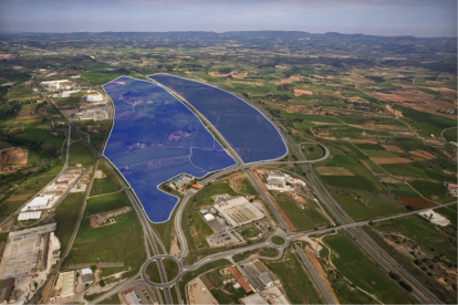 Imagen aérea del Logis Montblanc.