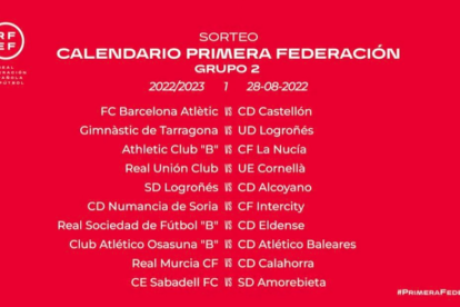 La primera jornada del grup 2 de Primera RFEF.