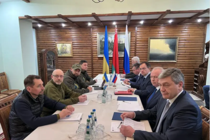 Tercera trobada de la taula de negociacions entre Rússia i Ucraïna.