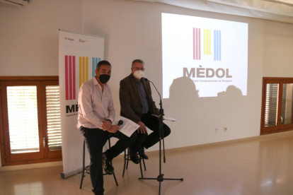 El director del Mèdol, Vicent Fibla, i l'alcalde de Tarragona, Pau Ricomà, durant la presentació.