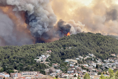 Imagen de archivo del incendio de este año en el Pont de Vilomara.