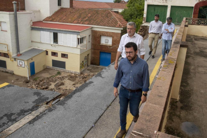 Pere Aragonès ha visitat els punts més afectats acompanyat per Pau Ricomà.