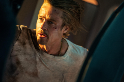 El actor Brad Pitt en un fragmento del filme 'Bullet train'.