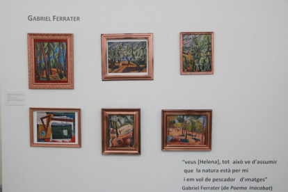 Las seis reproducciones de las obras pictóricas de Gabriel Ferrater.