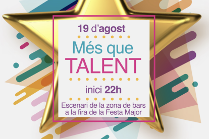 Cartell promocional del concurs «Més que talent» de Roda de Berà.