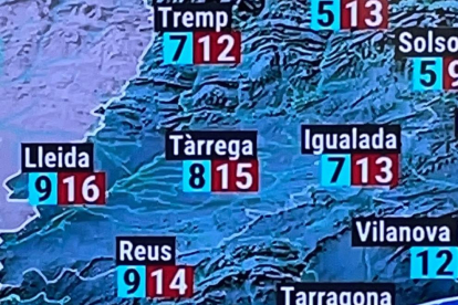 Mapa del temps equivocat.